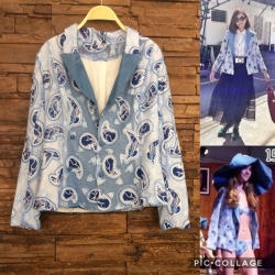 Blazer เสื้อสูท เสื้อคลุมสียีนส์ฉลุลายสไตล์Kloset