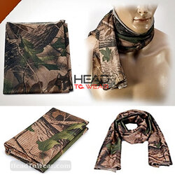 ผ้าพันคอทหาร Military Scarf : Green Leaf รหัส SC004