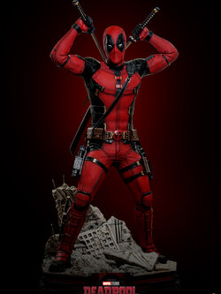 Hot Toys STA2401 Deadpool & Wolverine - Deadpool Life-Size Statue