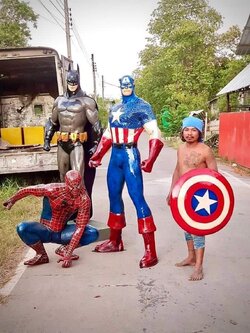 หุ่นโชว์ แบทแมน กัปตันเมกา สไปเดอร์แมน เดอะฮัค หุ่นแอดเวนเจอร์