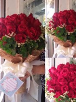 ช่อดอกกุหลาบสีแดง