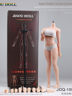 JIAOUDOLL JOQ-10E 1/6 Super Flexible Female Seamless Body Detachable Feet Lager Breasts Without Head