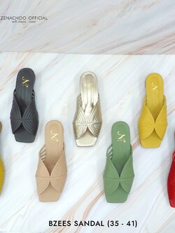 ทรงปกติ เปลี่ยนไซส์ได้-ไม่รับคืน Zenachoo รุ่น Bzees สูง 0.8 นิ้ว รองเท้าหนังแกะแท้ หนังนิ่ม พื้นนุ่ม