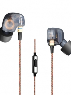 ขาย หูฟัง KZ ATE หูฟัง[ดำมีไมค์] รุ่นมอนิเตอร์รายละเอียดดี สีดำใส