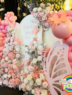 แบรคดรอปลูกโป่งและดอกไม้