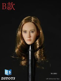 DS Toys D-002B Female Headsculpt หัว แม็คกี้ คิว ผมดัด