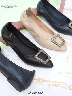 ทรงปกติ: เปลี่ยนไซส์ได้-ไม่รับคืน Zenachoo รุ่น Valencia รองเท้าหนังแกะ ส้นแบน พื้นนิ่มแบบสินค้าลดราคา ไม่รับเปลี่ยน-คืน ทุกกรณึ