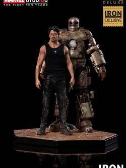 Iron Studios Deluxe Art Scale 1/10 Tony Stark & Mark I (EX)