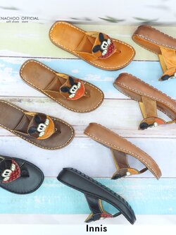 ทรงปกติ:เปลี่ยนไซส์ได้-ไม่รับคืน Zenachoo รุ่น Innis สูง 1.5นิ้ว รองเท้าสุขภาพหนังแท้ หนังนิ่ม พื้นนุ่ม