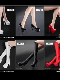 FLIRTY GIRL COLLECTIBLES FGC2018-4, 5, 6, 9 1/6 High Heel Female Shoes & Boots