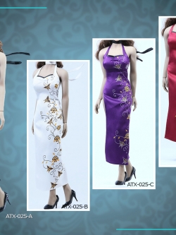 ACPLAY ATX025A-C high open cheongsam dress set
