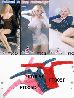 FeelToys FT005 C ,D 1/6 Girl Sexy Hollowed Dress