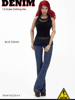 Flirty Girl Collectibles - FGC2016-9 BLUE DENIM Fashion Clothing set