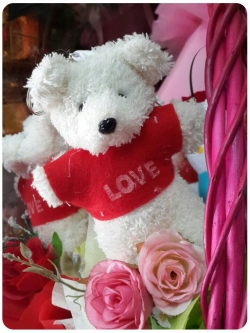 ช่อดอกไม้ ตุ๊กตา