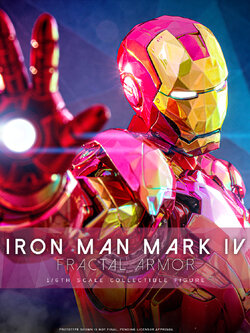 Hot Toys MMS792D70 Iron Man 2 - Iron Man Mark IV (Fractal Armor) [Hot Toys Exclusive]