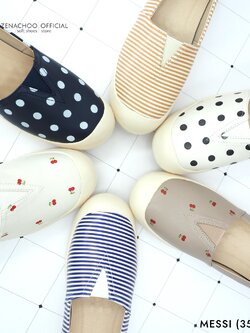 ทรงปกติ เปลี่ยนไซส์ได้-ไม่รับคืน Zenachoo รุ่น Messi สูง 1.5 นิ้ว รองเท้าหนังแกะแท้ คัทชูแนวสปอร์ต นิ่มมากกท้าให้ลอง