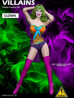 Flirty Girl FGC2017-37 Super Hero Female Lingerie set - CLOWN