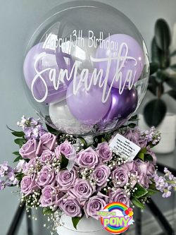 กล่องลูกโป่งดอกไม้