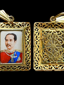 ล็อกเก็ตทองคำ ลายฉลุ รัชกาลที่5 ล็อกเก็ตร5 ล็อกเก็ตโบราณ