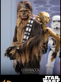 Hot Toys MMS766 Star Wars Episode V: The Empire Strikes Back - Chewbacca with Disassembled C-3PO