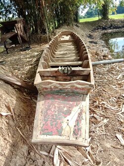 เรือไม้สักทองเก่า ยาว8เมตร เรือไม้สักสำหรับติดเครื่องยนต์ได้