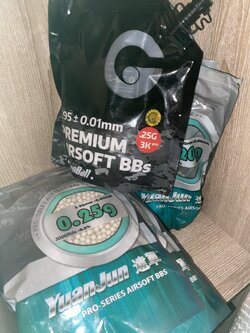 กระสุนเซรามิก 0.25ก ถุง3000นัด