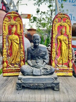 หลวงพ่อขอม วัดไผ่โรงวัว พระกำแพงศอก ปางลีลา ปี2505