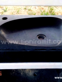 อางล้างหน้าหินอ่อน สีดำ