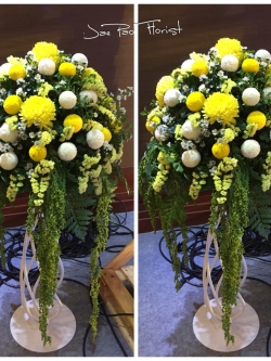 ดอกไม้สดประดับสแตน ตกแต่งสถานที่ Grand Opening