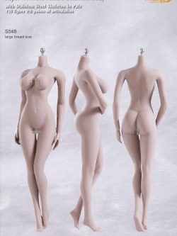 PHICEN S04B ผิวขาวอกใหญ่ with stainless steel skeleton in pale