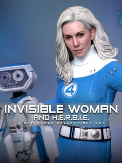Hot Toys MMS824 The Fantastic Four: First Steps - Invisible Woman and H.E.R.B.I.E.