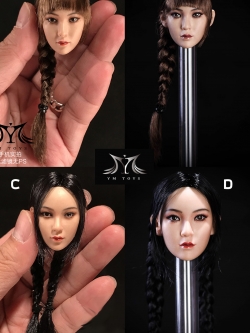 YMTOYS Wing A / Wing B / Wing C / Wing D 1/6 Asian Beauty Headsculpt
