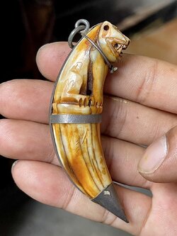 เขี้ยวเสือแกะ หลวงพ่อปาน วัดบางเหี้ย เขี้ยวเสือแกะเต็มเขี้ยว