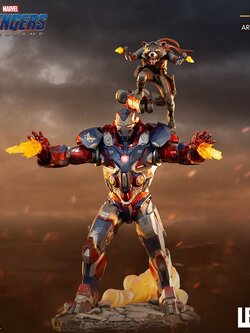Iron Studios BDS Art Scale 1/10 Avengers: Endgame - Iron Patriot & Rocket