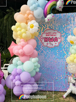 Back drop งานวันเกิดตรีมพาสเทล