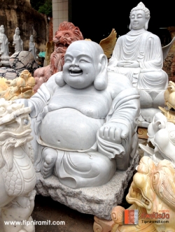 พระศรีอริยเมตตรัย 1.60ม. หินหยกขาว