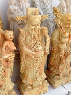 ฮกล็กชิ่ว หินอ่อนเหลือง ขนาดสูง1.50 ม