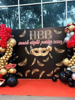 Back drop PP สรีนตกแต่งลูกโป่ง 3x2.4เมตร