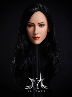 YMTOYS YM Ai Er D 1/6 Asian Beauty Headsculpt Long Black Hair