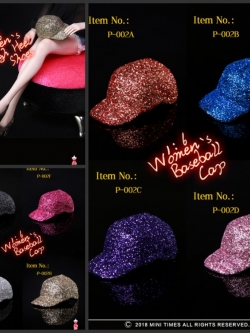Mini times toys P-002 Sequined gold silk trend cap