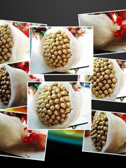 ช่อเฟอเรโร่ (Ferrero Rocher) 99 ลูก กระดาษสีครีม