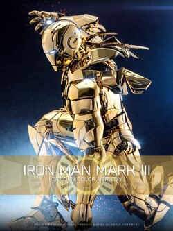 Hot Toys MMS764D69 Iron Man - Iron Man Mark III (Golden Color Version) [Hot Toys Exclusive]