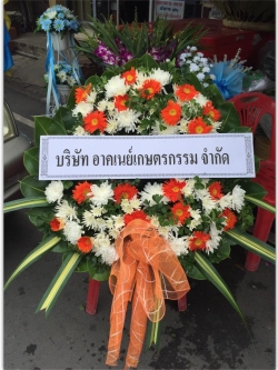 พวงหรีดดอกไม้สด