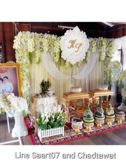 Backdrop สำหรับรดน้ำสังข์