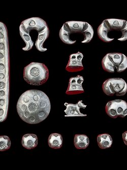 พดด้วงโบราณ เงินพดด้วง เงินโบราณ พดด้วงเงิน ตราพระแสงจักร