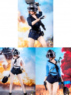 Manmodel MM016-A, MM016-C Chicken Dinner Female Combat Suit (Dark Blue)/(Light blue)