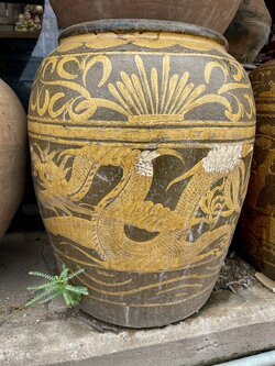 โอ่งมังกร โอ่งเซี่ยงไฮ้ลายมังกร ตุ่มลายมังกร ใบใหญ่