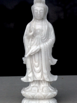 เจ้าแม่กวนอิมหินอ่อน ปางประทานพร สูง 25 เซนติเมตร