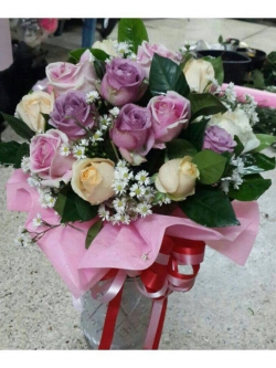 ช่อดอกกุหลาบ (สีม่วง)