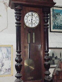 นาฬิกาไหมซอ เยอรมัน GB หน้าปัดกระเบื้อง นาฬิกาไหมซอสองถ่วง